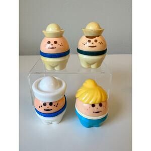 Vintage Little Tikes Chunky Roly poly Blonde Female 3 Sailor Figures Toys *Read